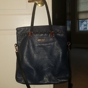 Just cavalli tote. Navy blue leather